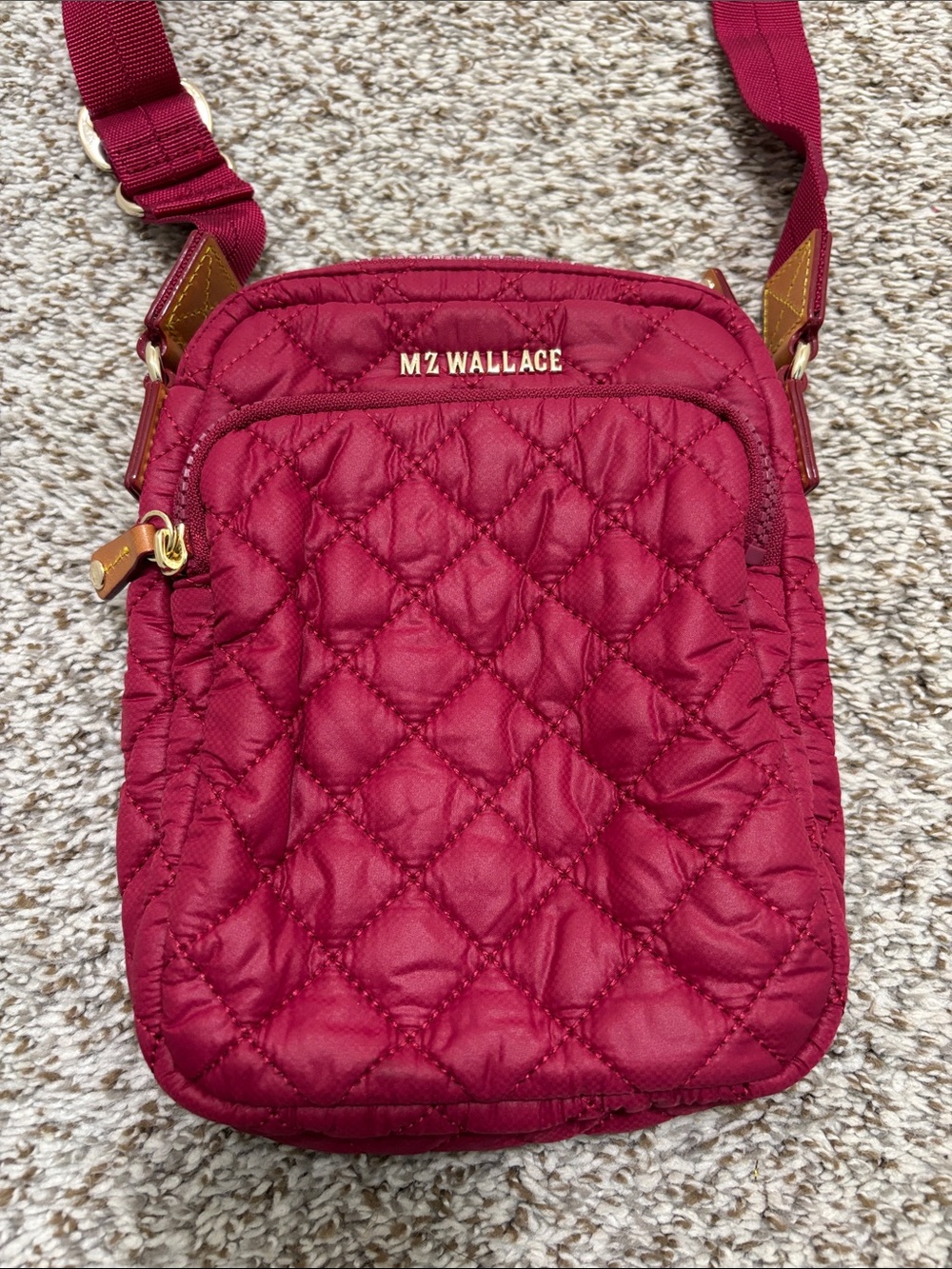 MZ Wallace quilted nylon pink crossbody bag